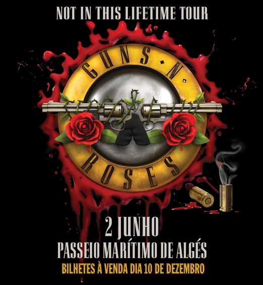 Sugestões - Música: Guns N´Roses em Portugal, dia 02/06/2016, no Passeio Marítimo de Algés (Horário e Preços)